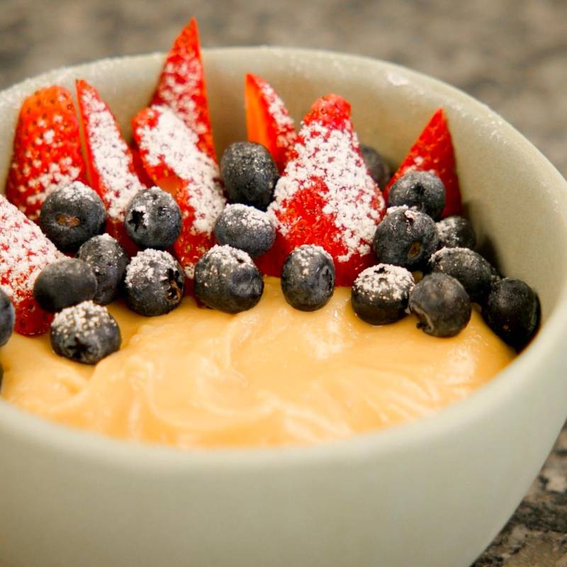 El postre cremoso de natilla le da un nuevo rostro a la tradición. Foto; Juan Pablo Estrada