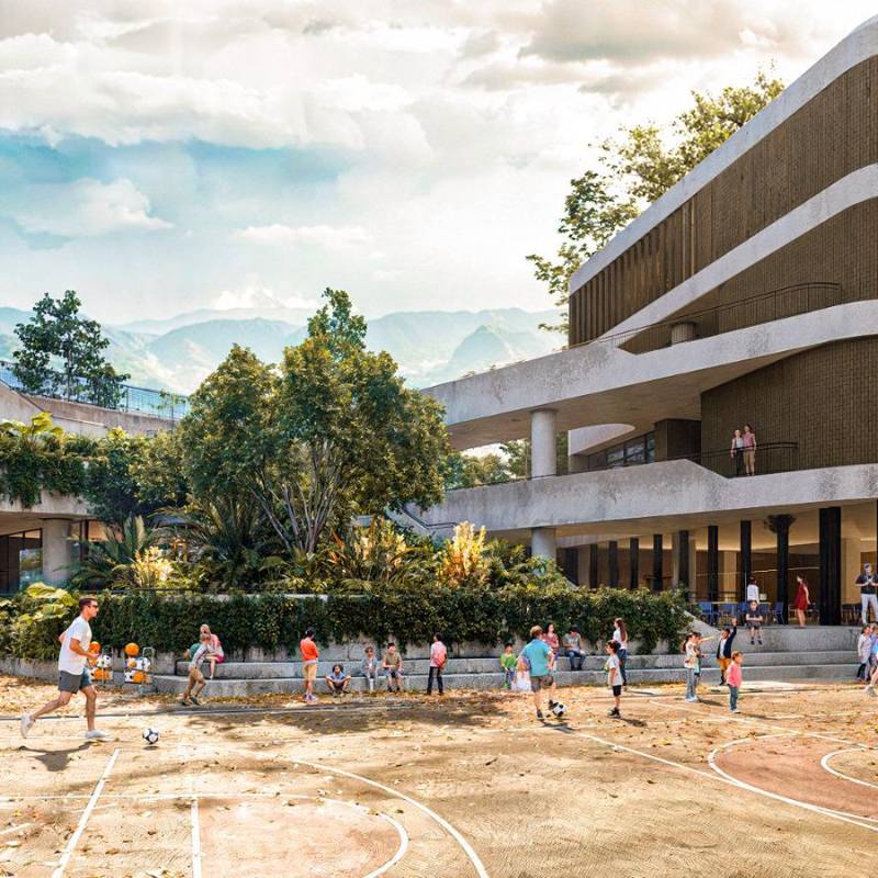 El proyecto de megacolegio se desarrolló bajo el concepto de escuelas inteligentes. Foto: cortesía.