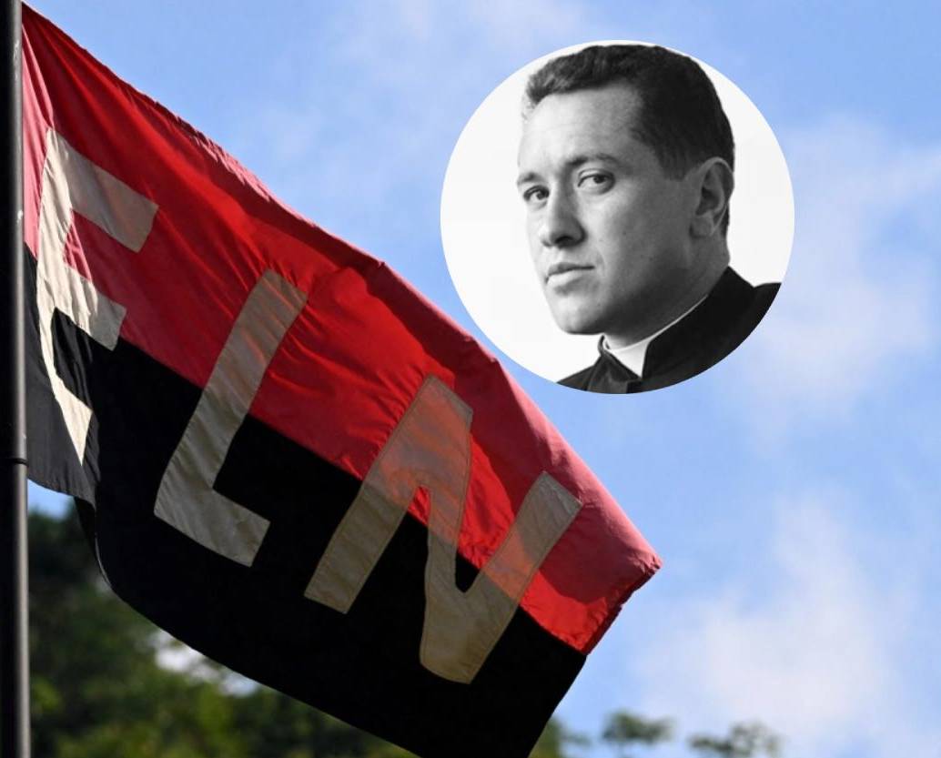 El cura Camilo Torres fue docente en la Universidad Nacional. Cuando murió en combates lleva cuatro meses en esa guerrilla. FOTOS: AFP y redes sociales