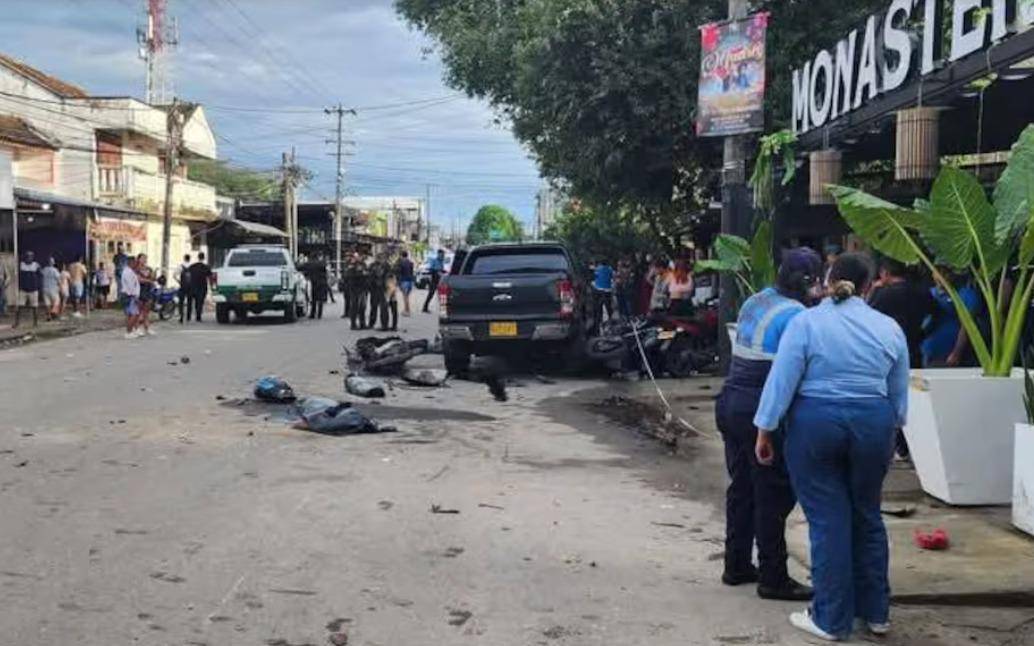 Camioneta del Ejército estuvo involucrada en accidente en Granada, Meta. FOTO: Informantes del Llano 24/7 Colombia