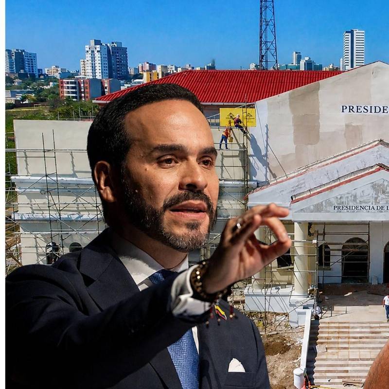El batallón Paraíso, en Barranquilla, está siendo adecuado por unos 400 trabajadores para que sea sede de la presidencia desde el 7 de agosto. FOTO: @deimerespinoza_ y EL COLOMBIANO