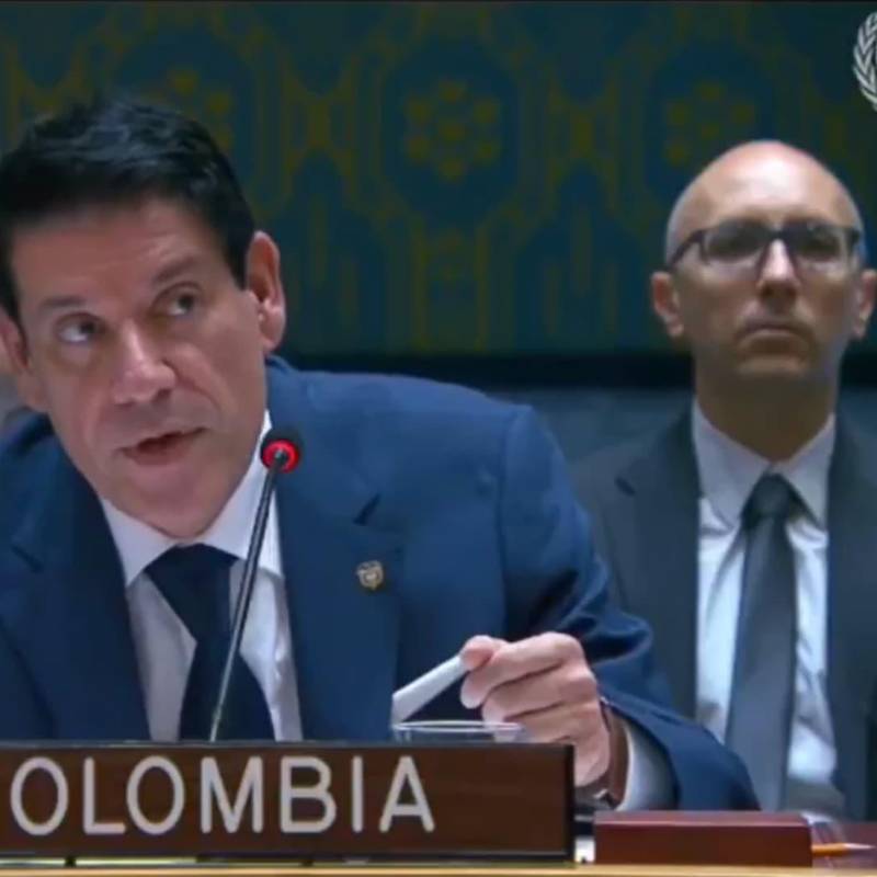 El embajador de Colombia ante la ONU hizo su primera intervención en este órgano internacional. Foto: Redes sociales @JMauricioGaona