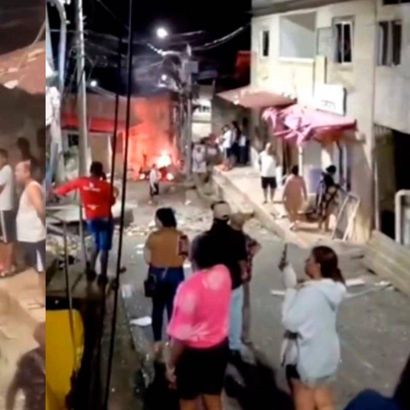 El carrobomba que dejó dos muertos y 16 heridos en el municipio de Suárez, Cauca, ocurrió en la principal calle comercial, en cercanías a una estación de Policía, aumentando la zozobra de la gente. FOTO tomada de video