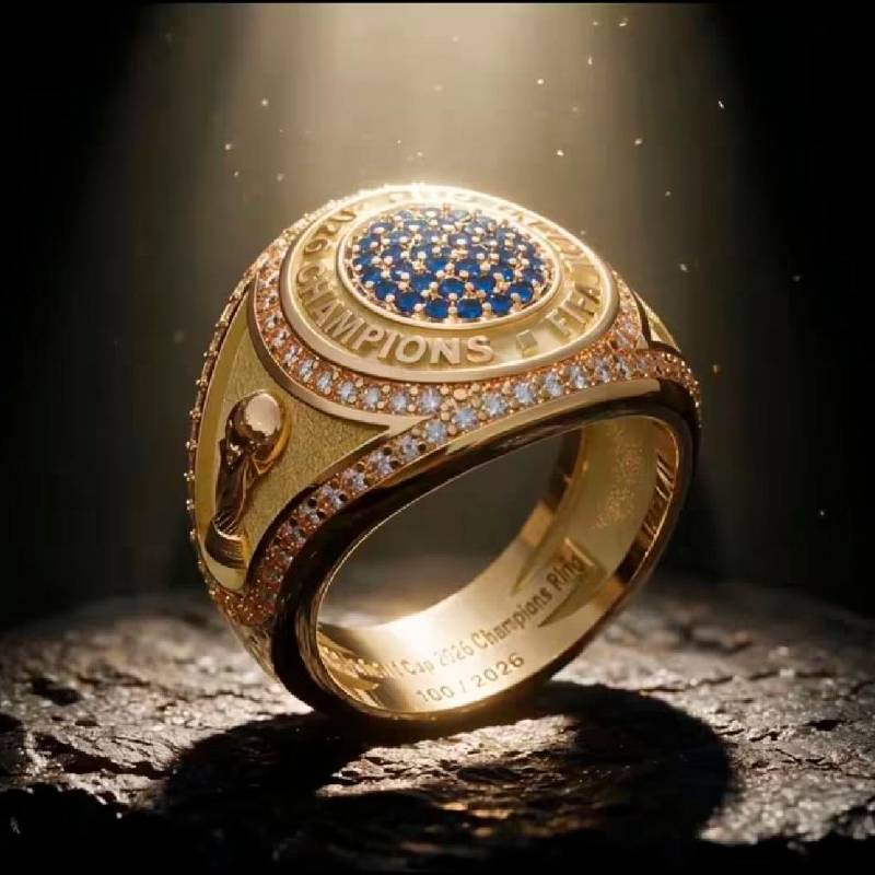 Así será el anillo que recibirán los campeones del Mundial de Norteamérica-2026. FOTO: @FIFA
