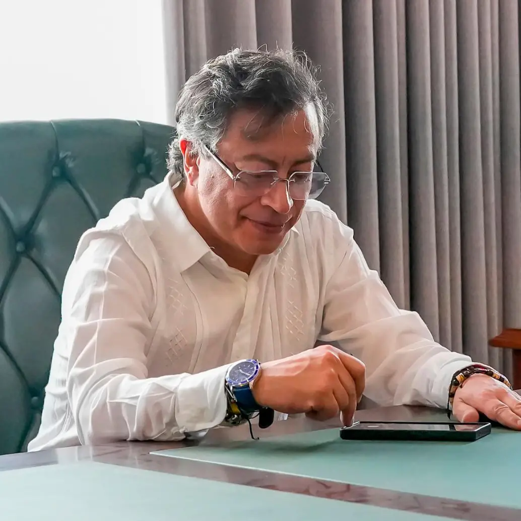 El presidente de Colombia, Gustavo Petro, amenaza con abandonar la red social X. FOTO cortesía Presidencia
