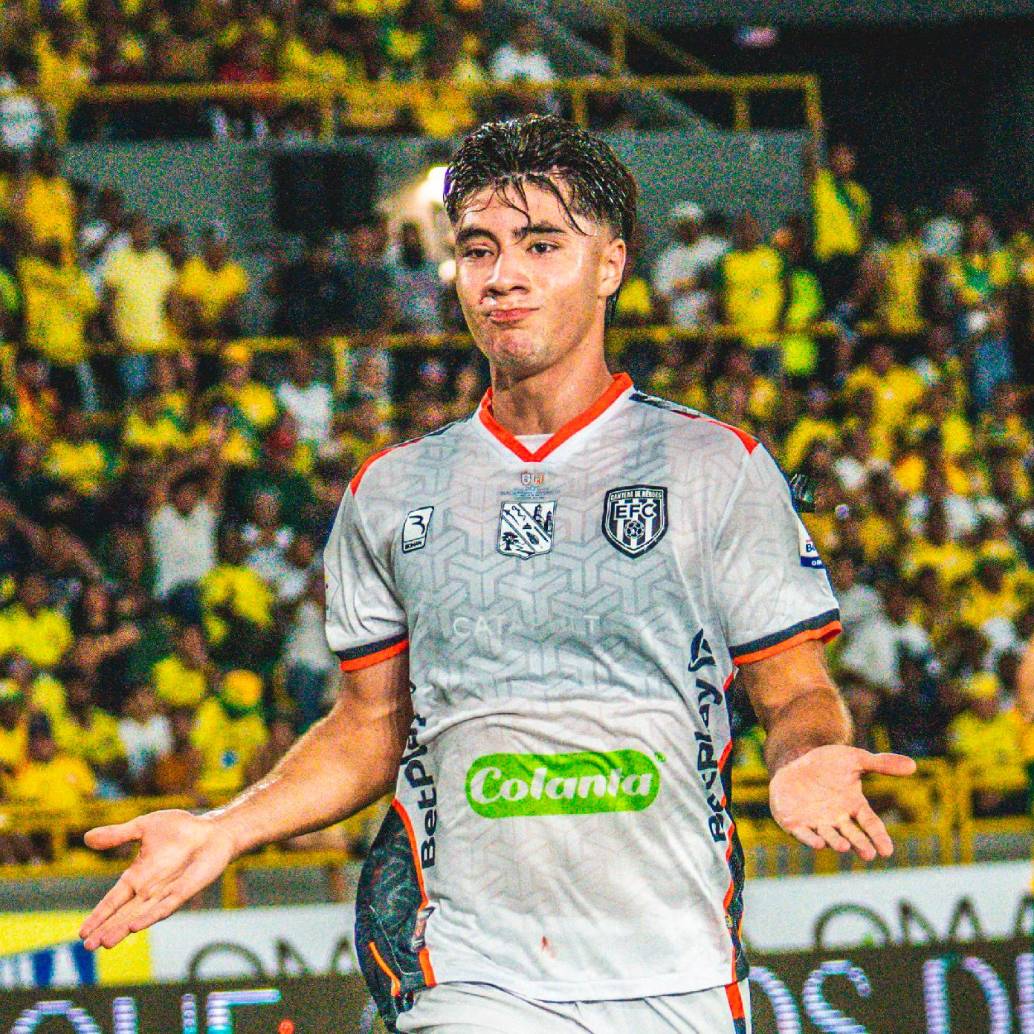 Miguel Marulanda, figura de Envigado en el primer juego de la final ante Cartagena. Ya suena para partir al fútbol del exterior en 2027. FOTO X-ENVIGADO F.C.