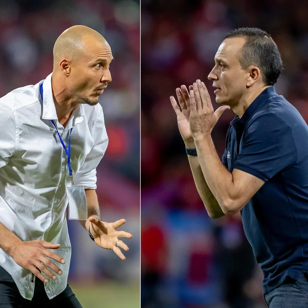 Los entrenadores antioqueños David González y Alejandro Restrepo son considerados como unos de los mejores representantes de la “nueva era” de técnicos en el país. Foto: Juan Antonio Sánchez