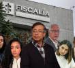 De izquierda a derecha: Nicolás Petro, Juliana Guerrero, el expresidente Gustavo Petro, Guillermo Jaramillo, Laura Sarabia y Ricardo Roa, todos implicados en investigaciones y denuncias. FOTO: Colprensa