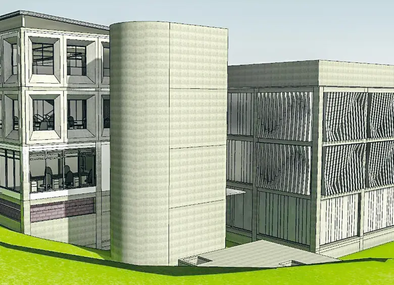 Este es el diseño proyectado para esta nueva planta. Tendrá una infraestructura de 10.000 metros cuadrados. La sede actual apenas tiene 400 metros. FOTO Cortesía