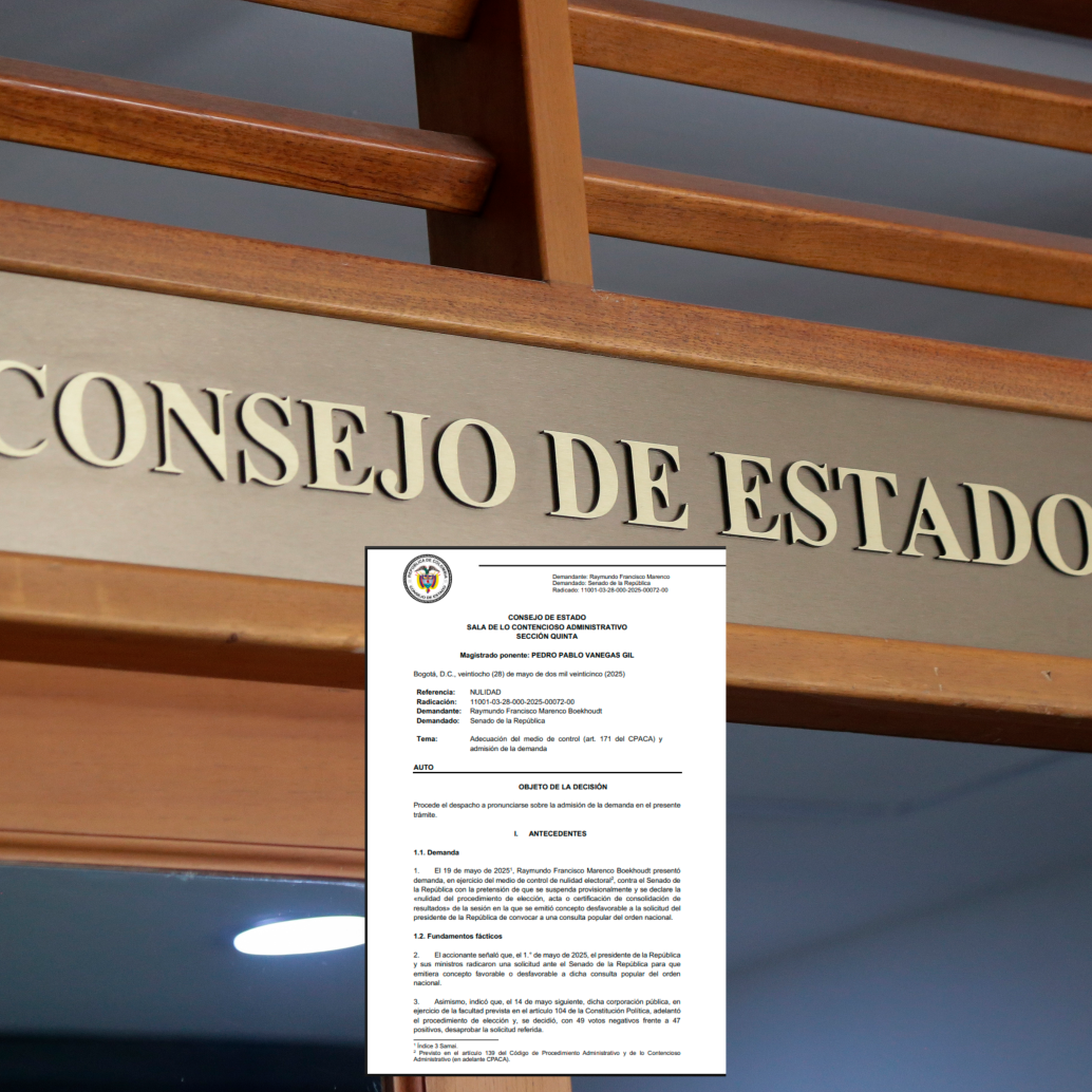 El auto del Consejo de Estado es de este 28 de mayo. FOTO: Colprensa