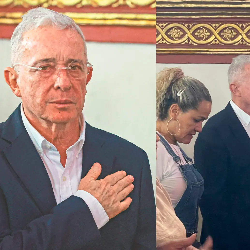El expresidente Álvaro Uribe acudió a la iglesia de San José, en el centro de Medellín, justo horas antes de que inicie la audiencia final de su juicio. En la segunda foto, Uribe junto a Blanca Inés Osorio. <span class="mln_uppercase_mln">FOTO</span> <b><span class="mln_uppercase_mln">Manuel saldarriaga</span></b>