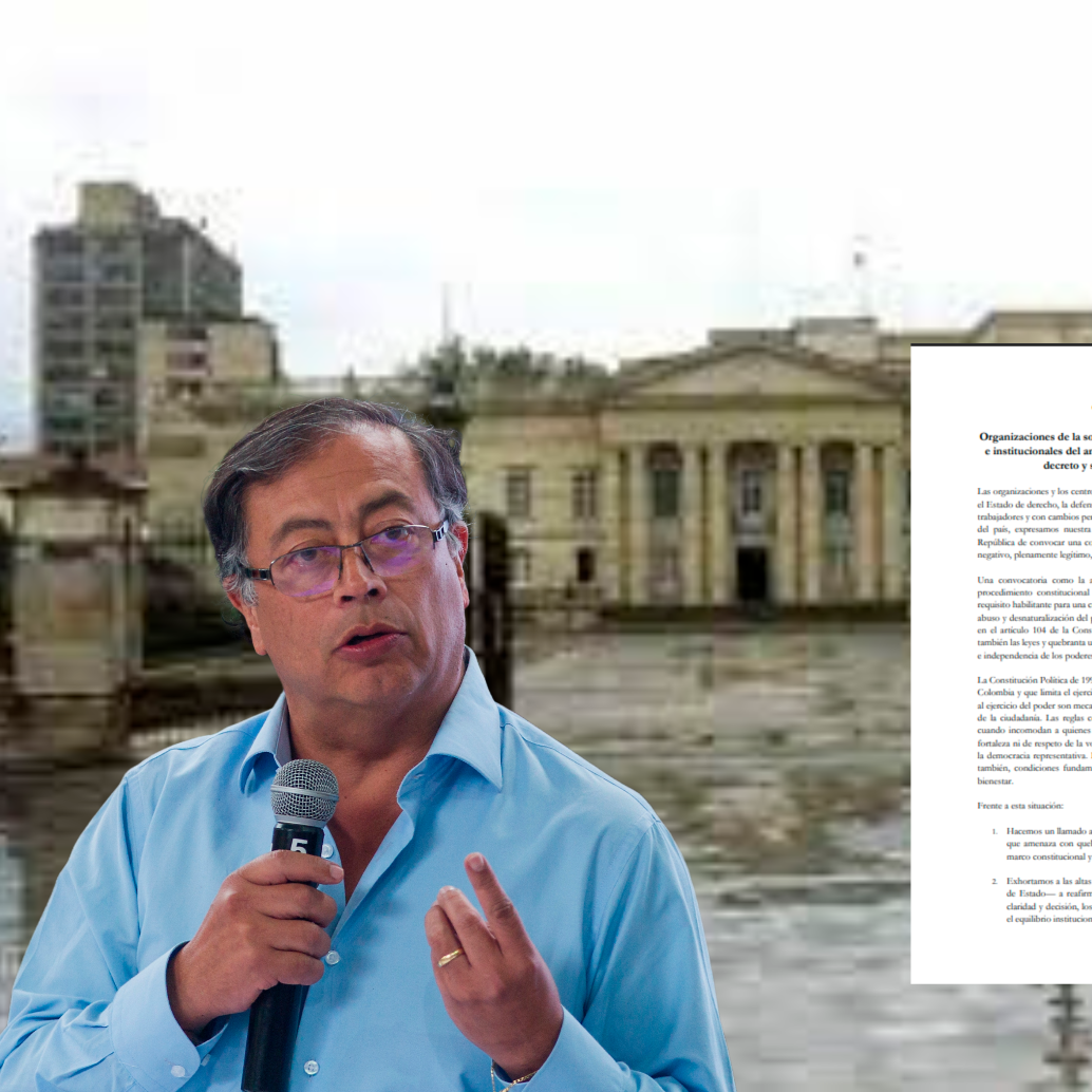 Esta es la carta abierta que enviaron las organizaciones de la sociedad civil al presidente Gustavo Petro. FOTO: COLPRENSA Y CORTESÍA