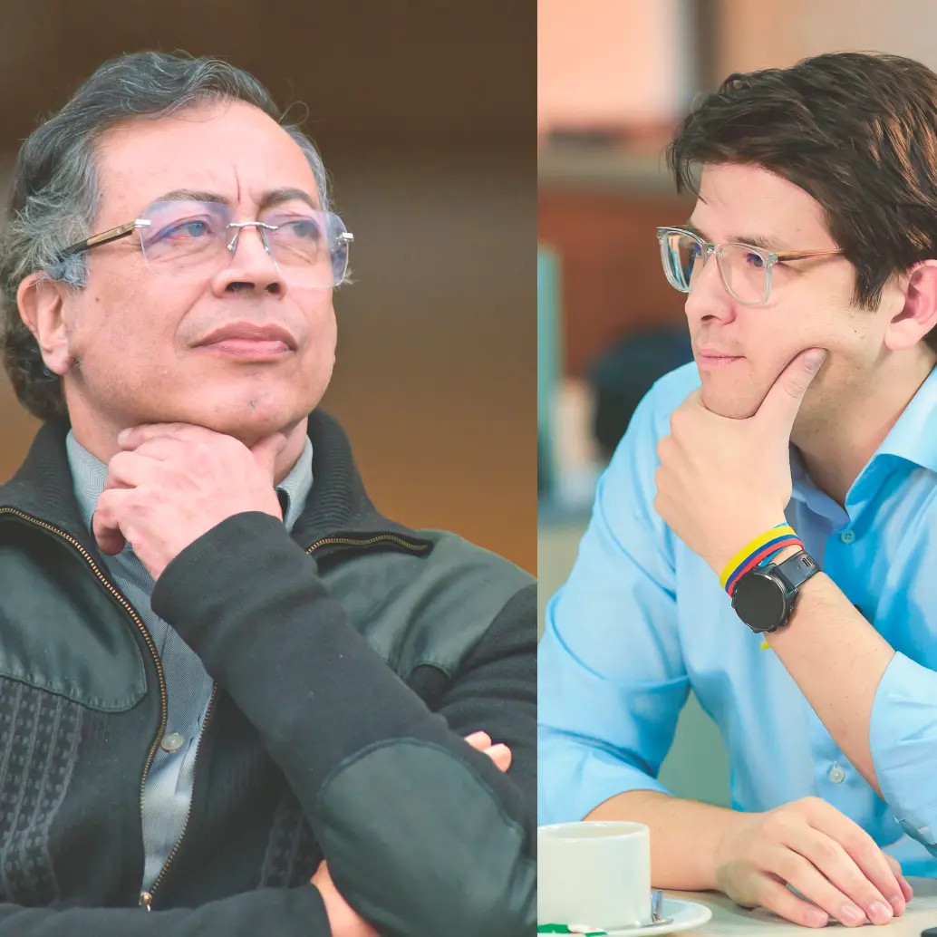 Gustavo Petro y Miguel Uribe. <span class="mln_uppercase_mln">FOTO</span> <b><span class="mln_uppercase_mln">Presidencia y Camilo Suárez</span></b>