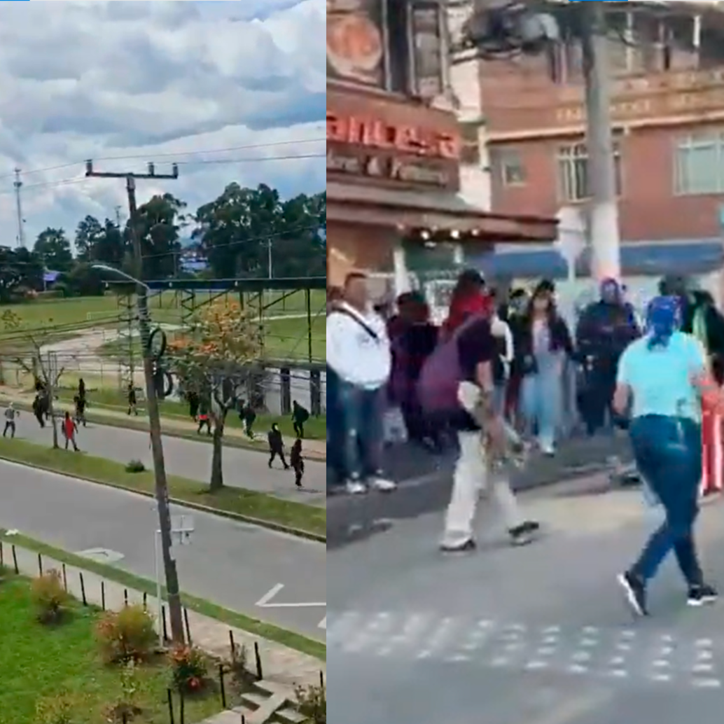 Este es el momento en el que algunos ciudadanos confrontaron a los encapuchados. FOTO CAPTURA DE PANTALLA