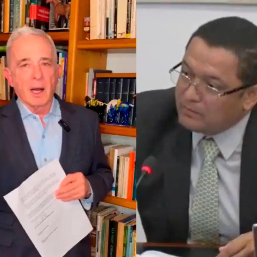 Bladimir Cuadro (derecha) pidió desde los alegatos finales que el expresidente Álvaro Uribe fuera declarado inocente. 