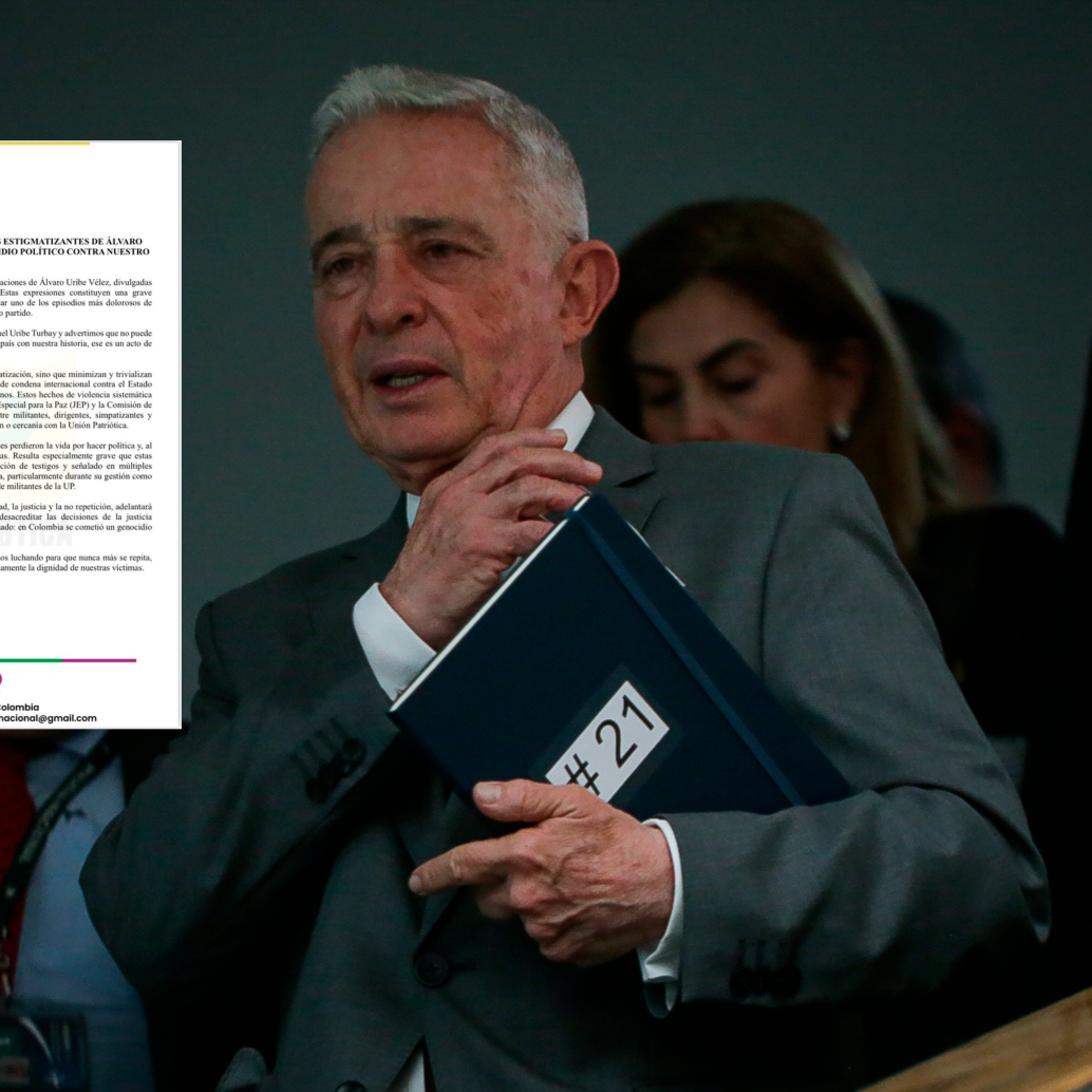 La UP señaló que tomará acciones legales por las declaraciones de Álvaro Uribe FOTO COLPRENSA Y CORTESÍA