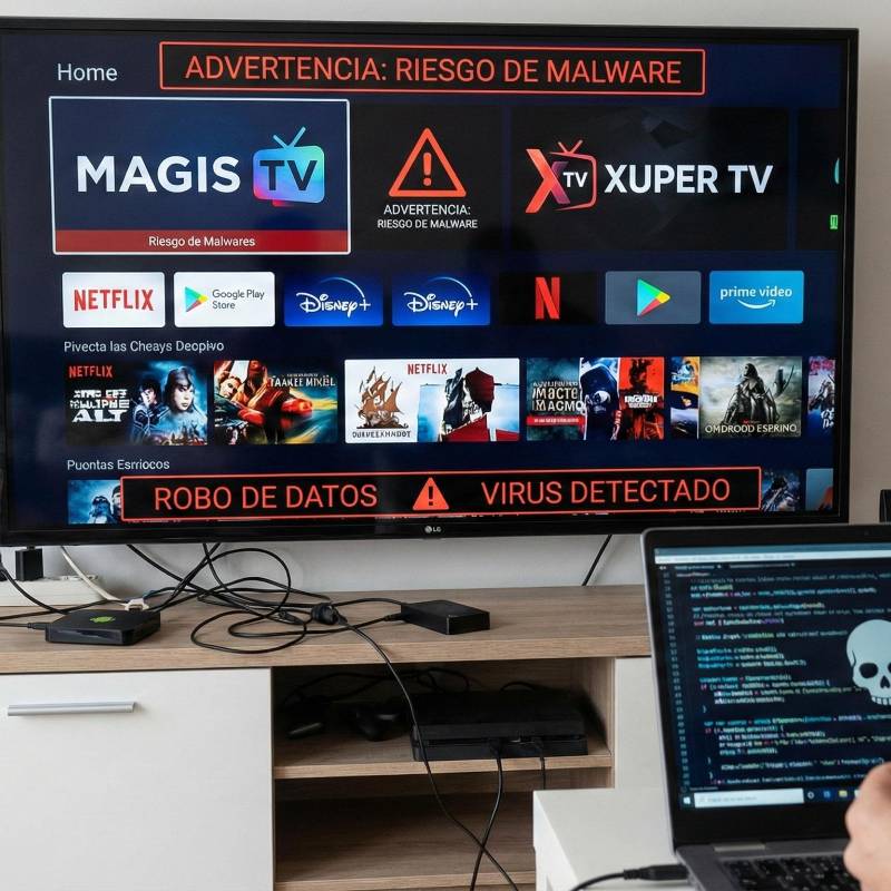 Plataformas oficiales como YouTube, Pluto TV o Vix permiten acceder gratis a contenido legal sin los riesgos de malware asociados a aplicaciones no oficiales. FOTO: Generada con IA