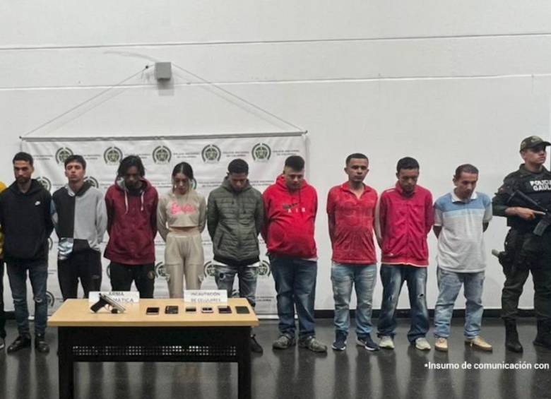Los presuntos integrantes de Los Chatas fueron dejados a disposición de la justicia. FOTO: CORTESÍA FISCALÍA