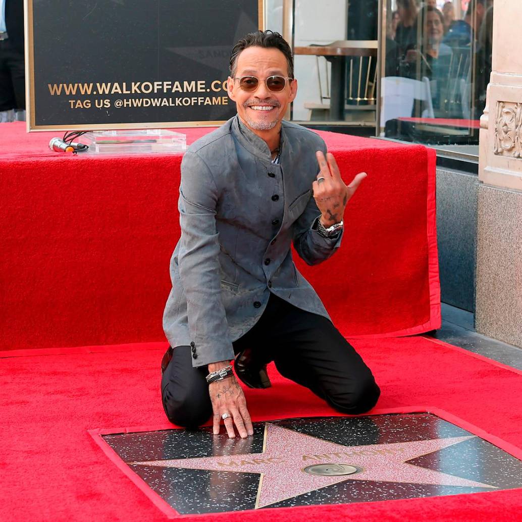 Marc Anthony recibió el año pasado su estrella en el paseo de la fama de Hollywood. FOTO Getty