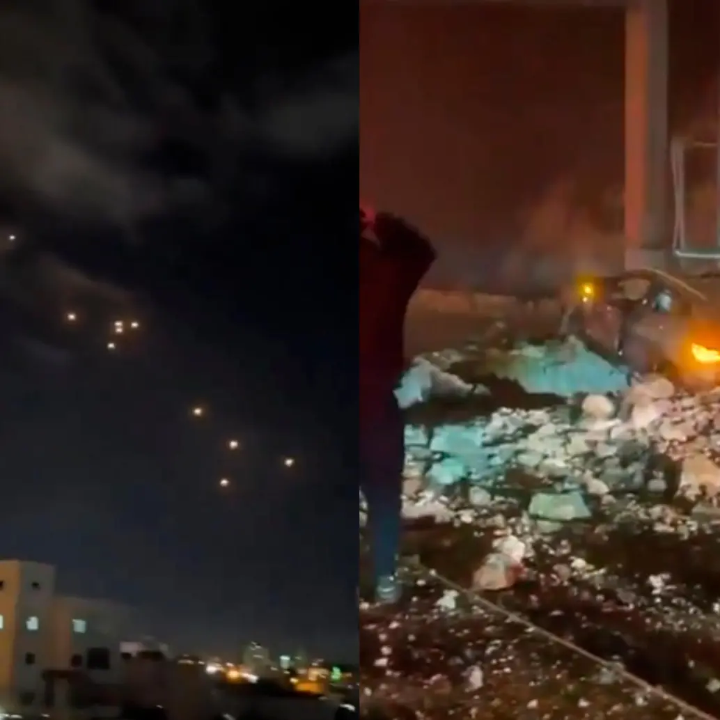 Equipos de Magen David Adom y agentes de la policía inspeccionan zonas cercanas a Jerusalén tras reportes de fragmentos de misiles interceptores caídos en distintos puntos. FOTOS TOMADAS DE X. 