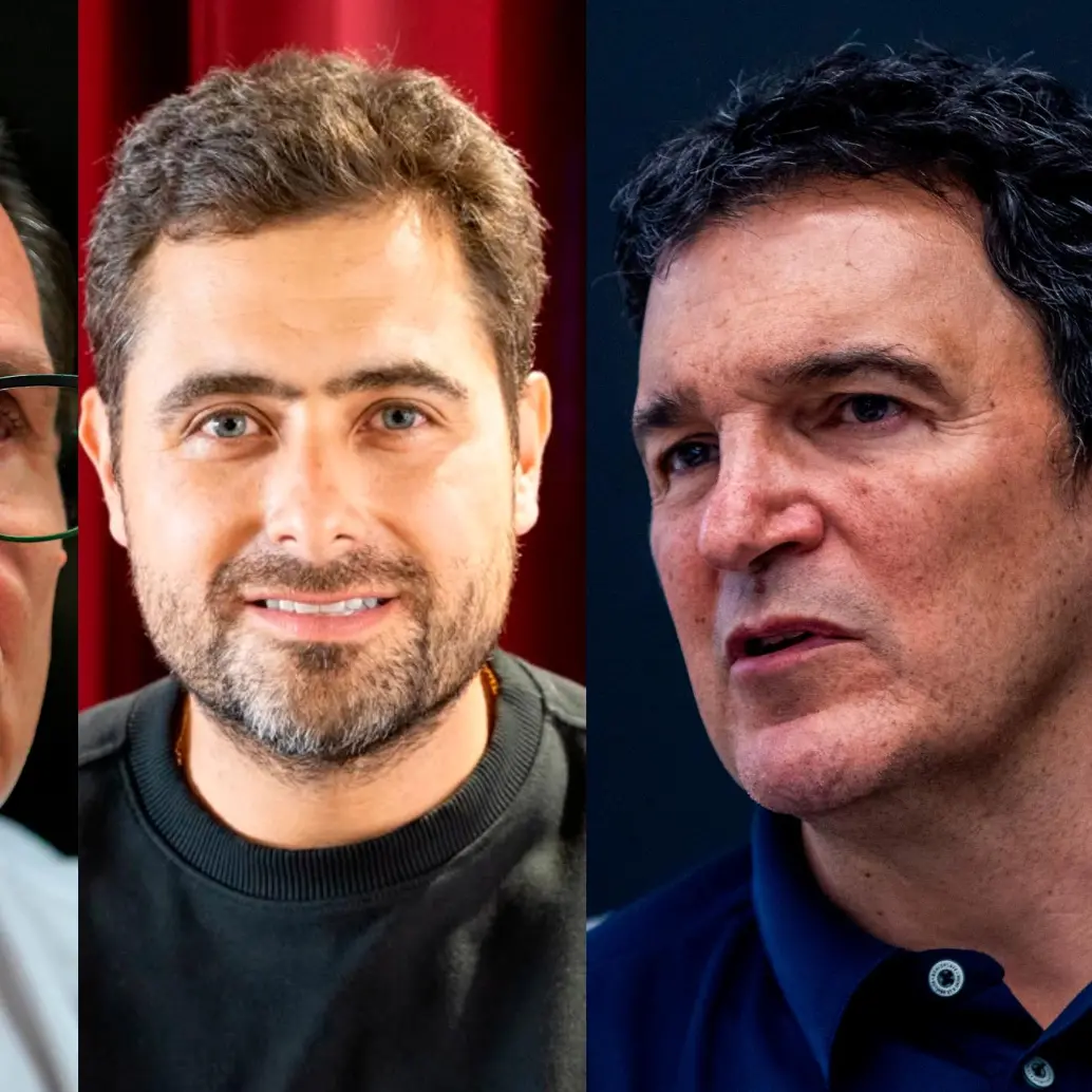De izquierda a derecha: Juan Carlos Mora, CEO de Grupo Cibest; Tomas Ríos, director de OnGoing; Juan Esteban Calle, presidente de Grupo Argos. 
