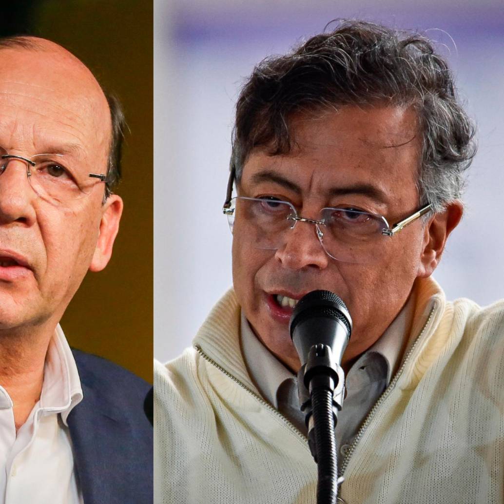 Germán Ávila, ministro de Hacienda; Gustavo Petro, presidente de Colombia. FOTO COLPRENSA