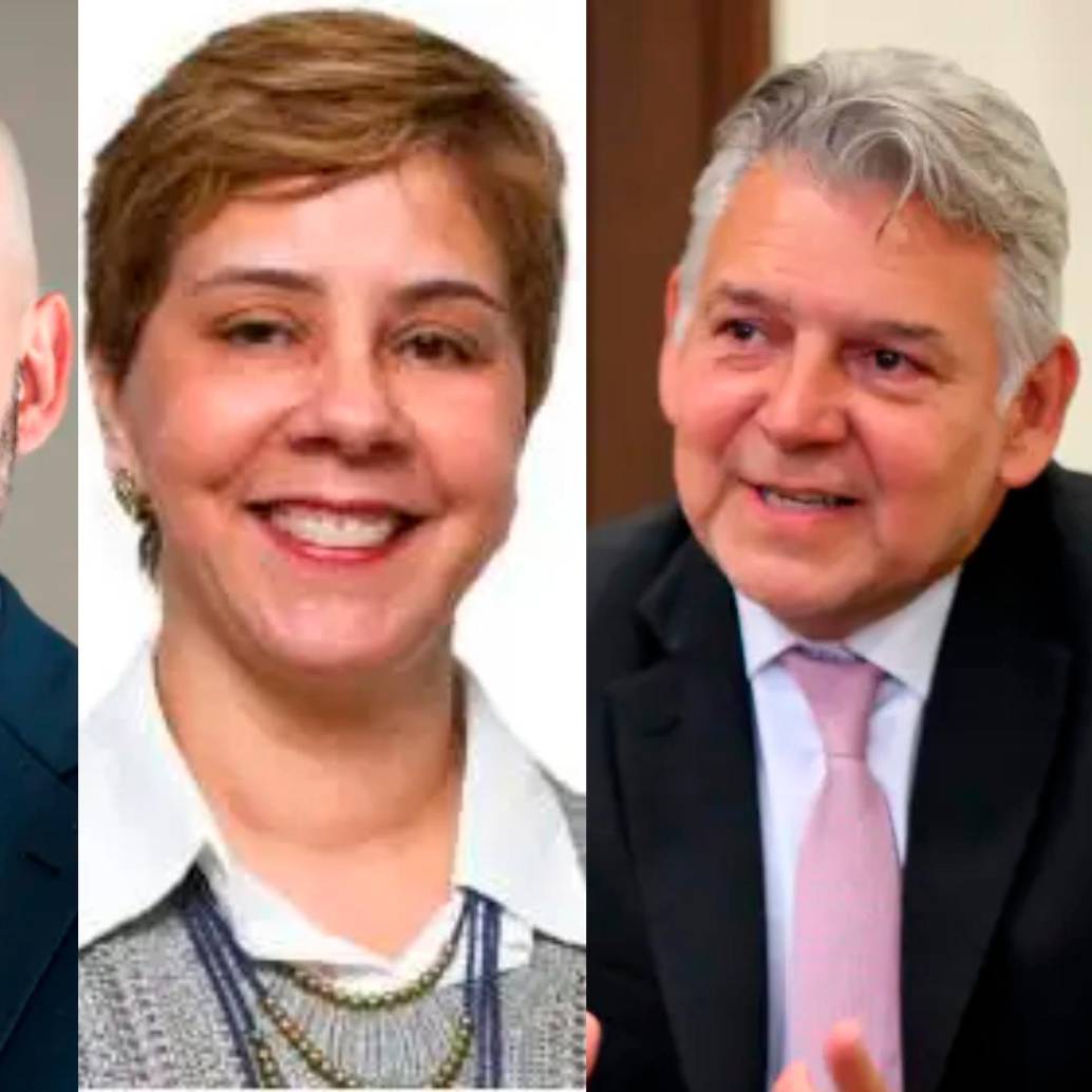 Jorge Bedoya, presidente de la SAC; María Elena Ospina, presidenta Acopi; Jaime Alberto Cabal, presidente Fenalco. FOTOS CORTESÍA Y COLPRENSA. 