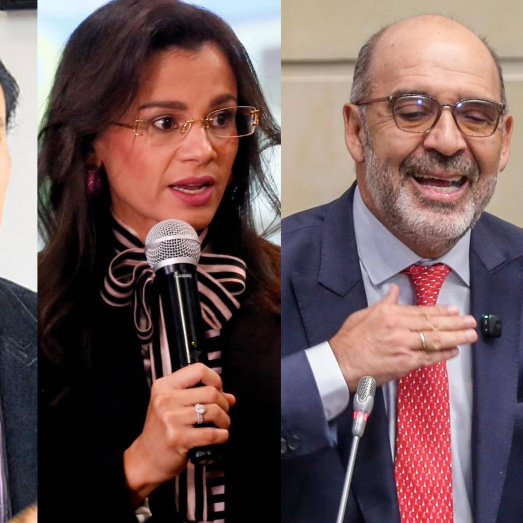 En la foto de izquierda a derecha: Alejandro Castañeda, líder de Andeg; Luz Stella Murgas, presidenta de Naturgas; Camilo Sánchez, líder de Andesco. FOTO COLPRENSA
