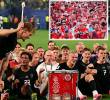 Los hinchas de la Selección Noruega han expandido su “mancha vikinga” por los estadios y calles de Estados Unidos. Los futbolistas se unieron al festejo después del partido contra Senegal del lunes. Fotos: Getty