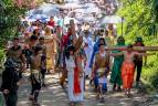 El viacrucis en vivo, un evento que comenzó como una expresión sencilla de devoción comunitaria, se ha consolidado como una manifestación cultural y religiosa de gran arraigo en la región. Foto: Manuel Saldarriaga Quintero