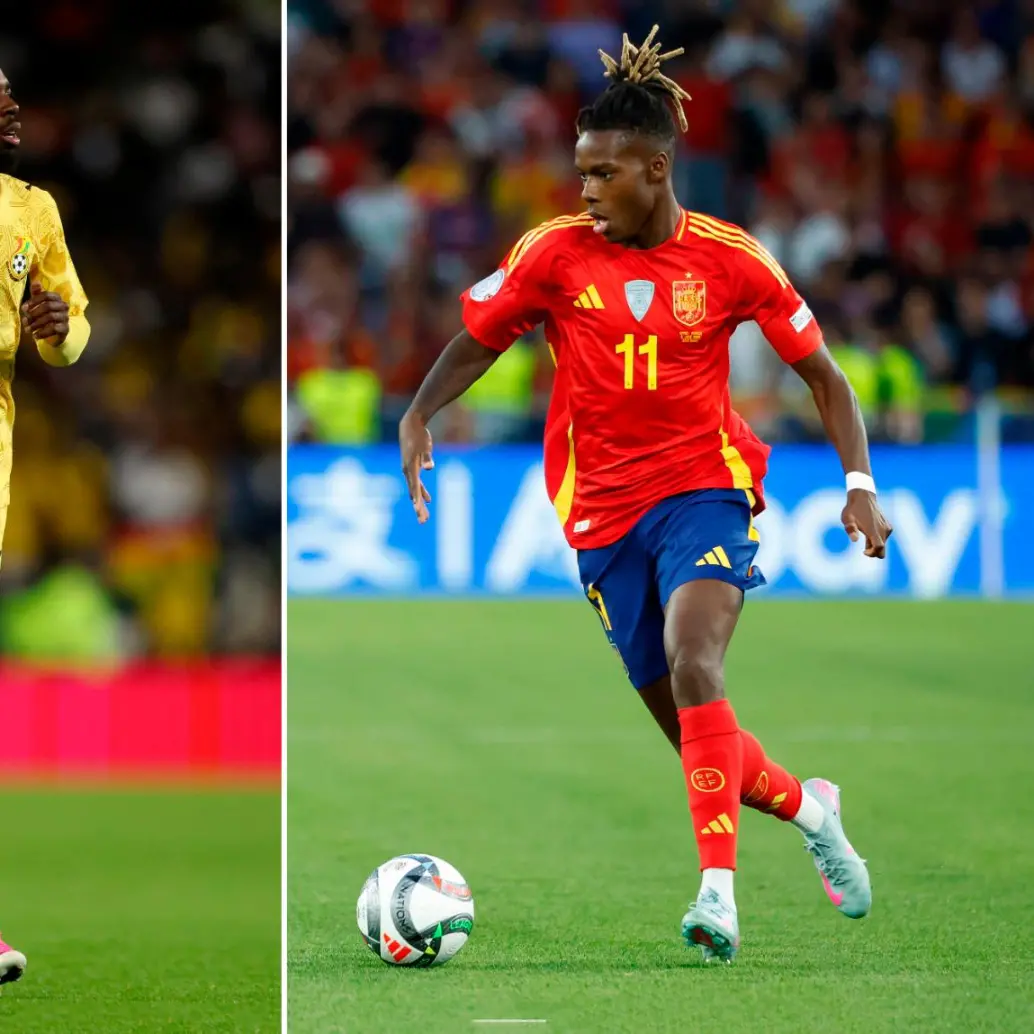 Iñaki Williams (Ghana) y Nico Williams (España) encabezan la lista de hermanos que defenderán banderas distintas en la cita mundialista de Norteamérica. FOTO GETTY