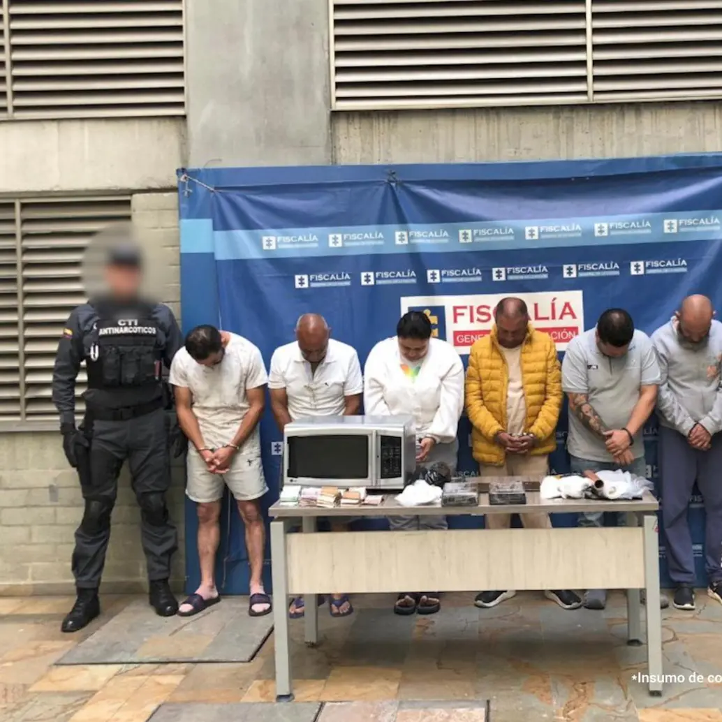 8 personas fueron capturadas por el delito los delitos de concierto para delinquir agravado y fabricación, tráfico o porte de estupefacientes agravado. FOTO: CORTESÍA FISCALÍA