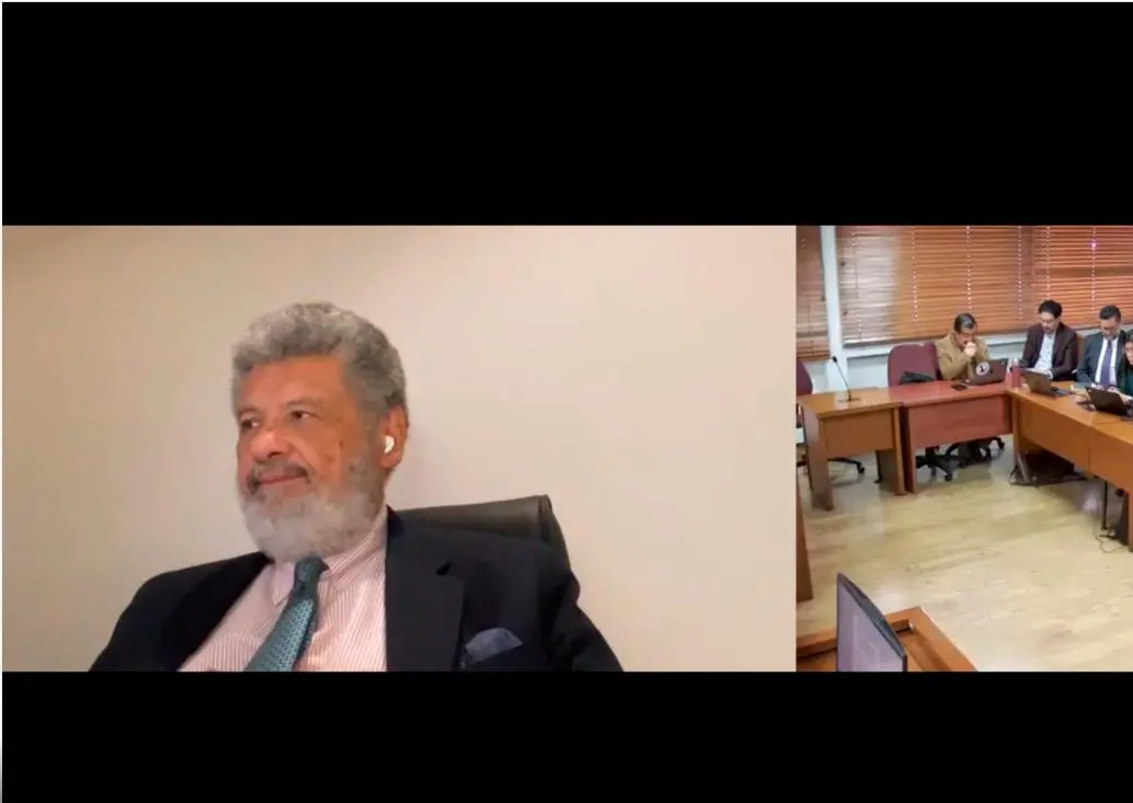 La audiencia se desarrolla en los juzgados de Paloquemao en Bogotá. FOTO CAPTURA DE PANTALLA