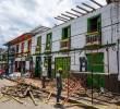 Una calle de Filandia, Quindío tras el terremoto del 10 de agosto. FOTO Julio César Herrera