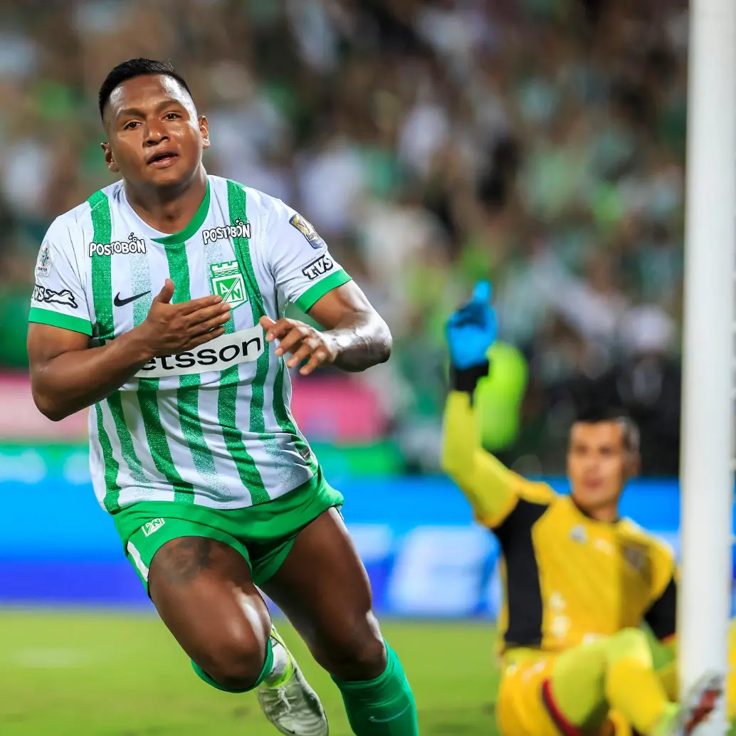 Alfredo Morelos llegó a Atlético Nacional en junio del 2024. Es una de las figuras del cuadro verde, dirigido por Javier Gandolfi. FOTO: CAMILO SUÁREZ