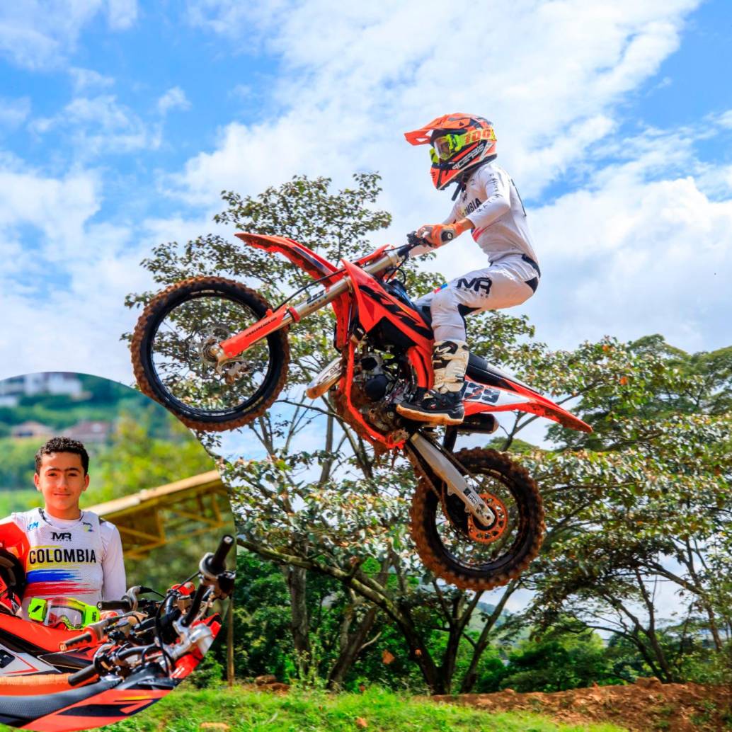 Valentino Zuleta, la joya del motocross antioqueño que ya promete conquistar los podios mundiales. Foto: Camilo Suárez. 