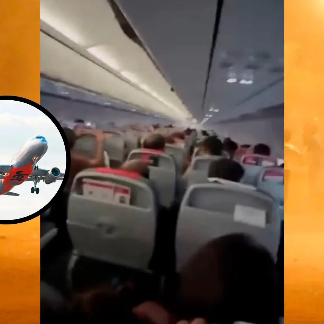 En un video compartido en redes sociales se ve los momentos de terror que vivieron los pasajeros. FOTO: Captura de video y cortesía