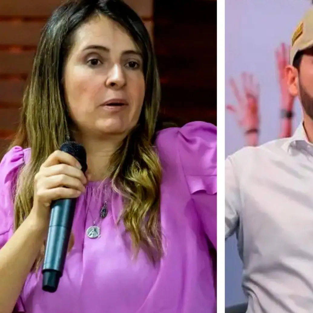 Los candidatos presidenciales Paloma Valencia y Abelardo de la Espriella. FOTO JAIME PÉREZ Y JULIO HERRERA