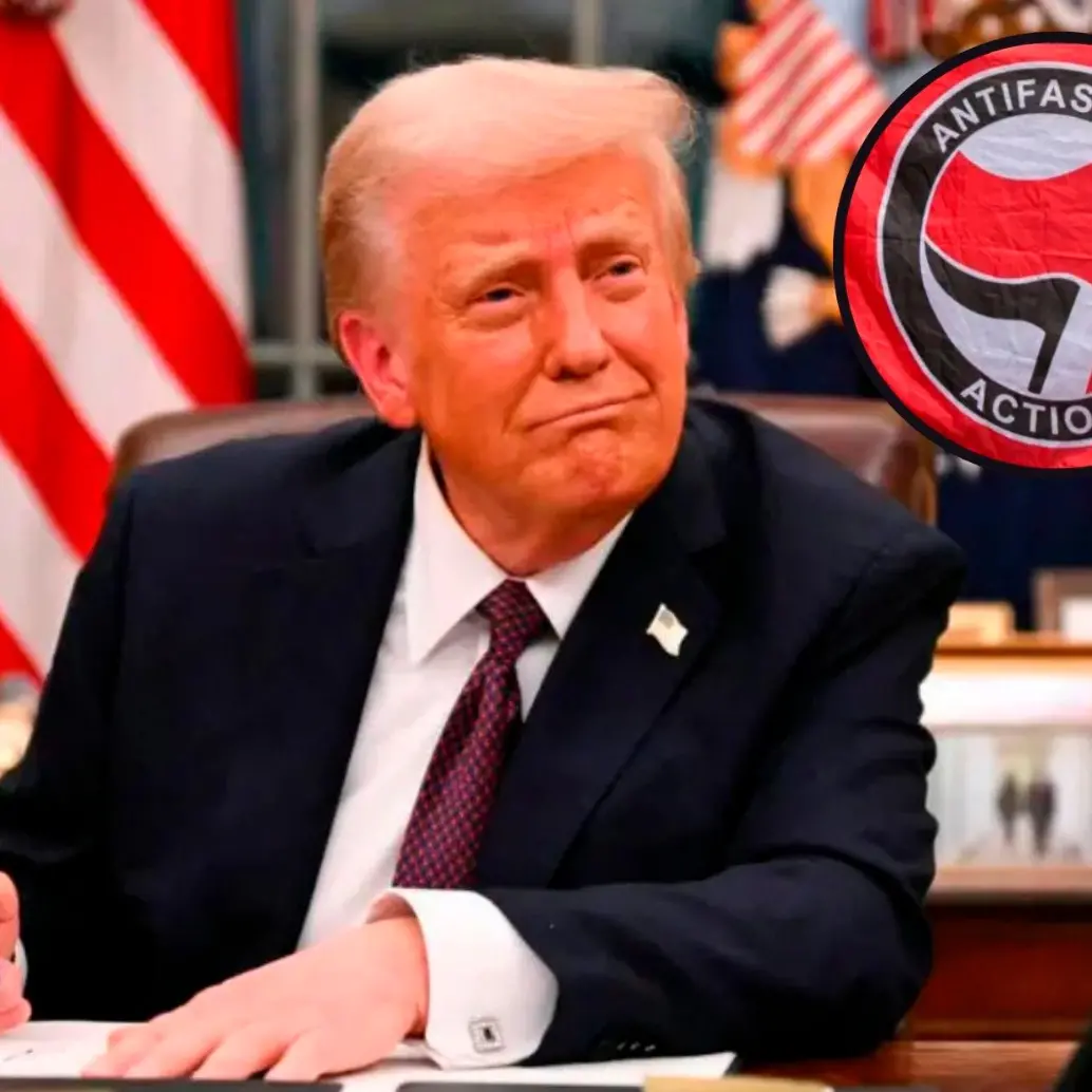 El presidente de Estados Unidos, Donald Trump, designó a Antifa como ‘organización terrorista interna’. FOTO AFP