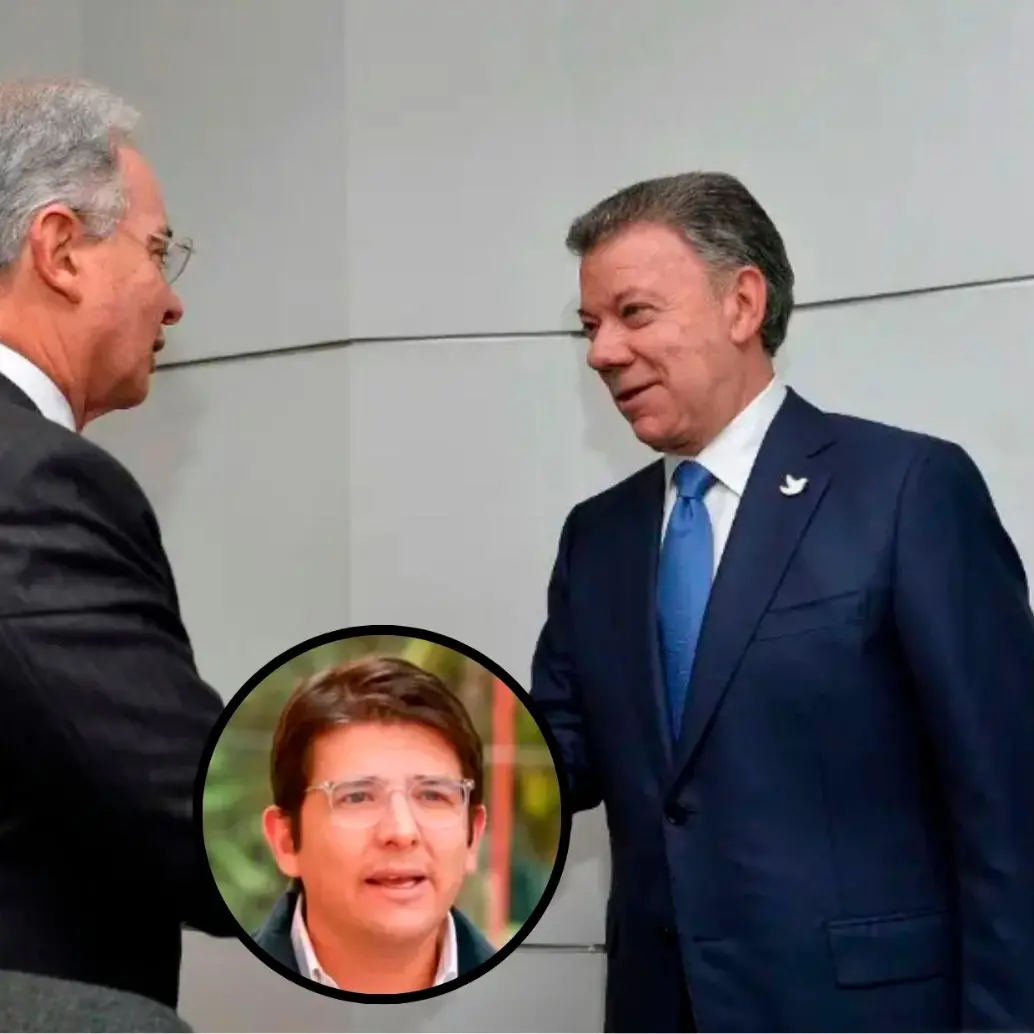 Imagen de referencia. El expresidente Álvaro Uribe y el expresidente Juan Manuel Santos en 2016. FOTO ARCHIVO