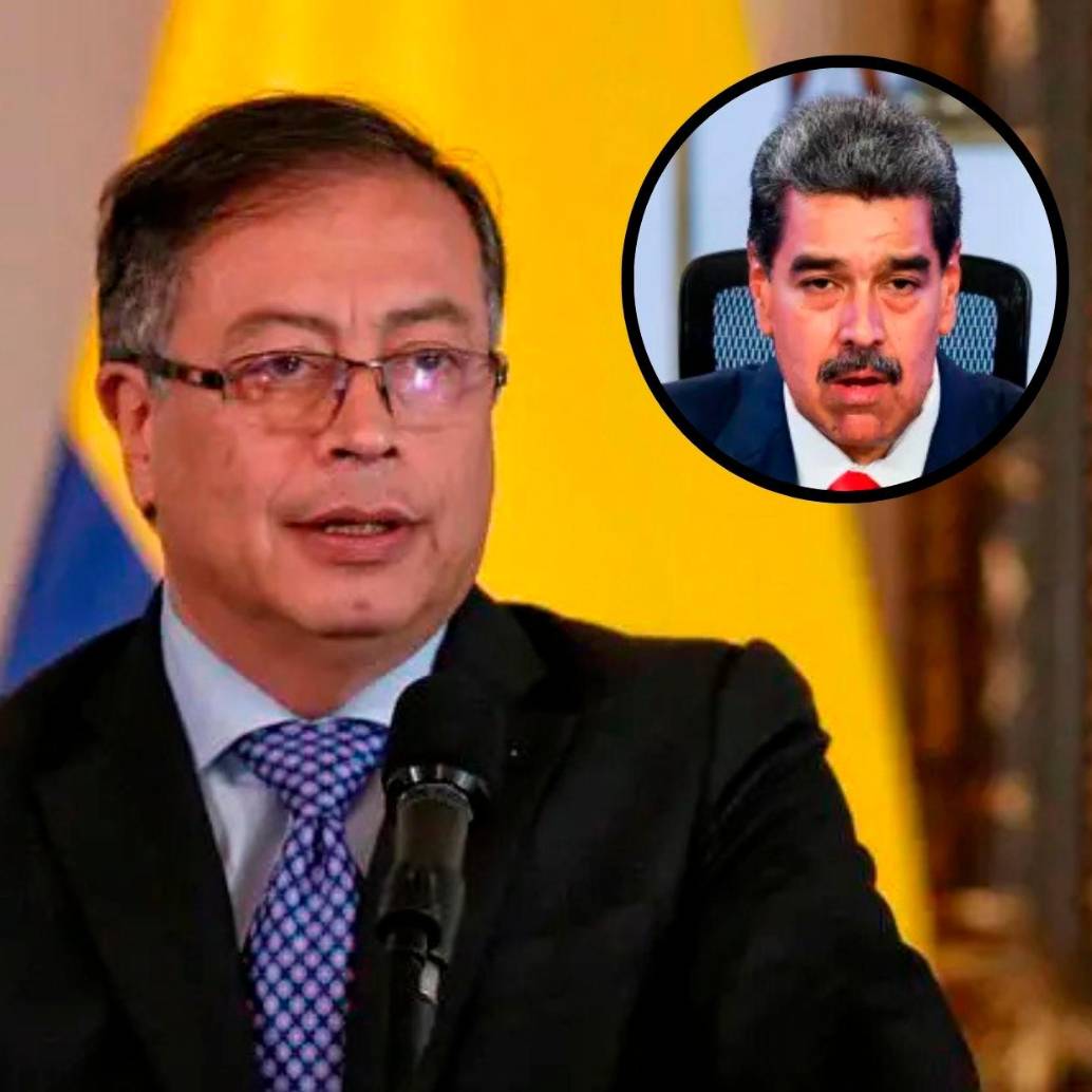 El presidente de Colombia, Gustavo Petro, y el presidente de Venezuela, Nicolás Maduro. FOTO COLPRENSA Y GETTY