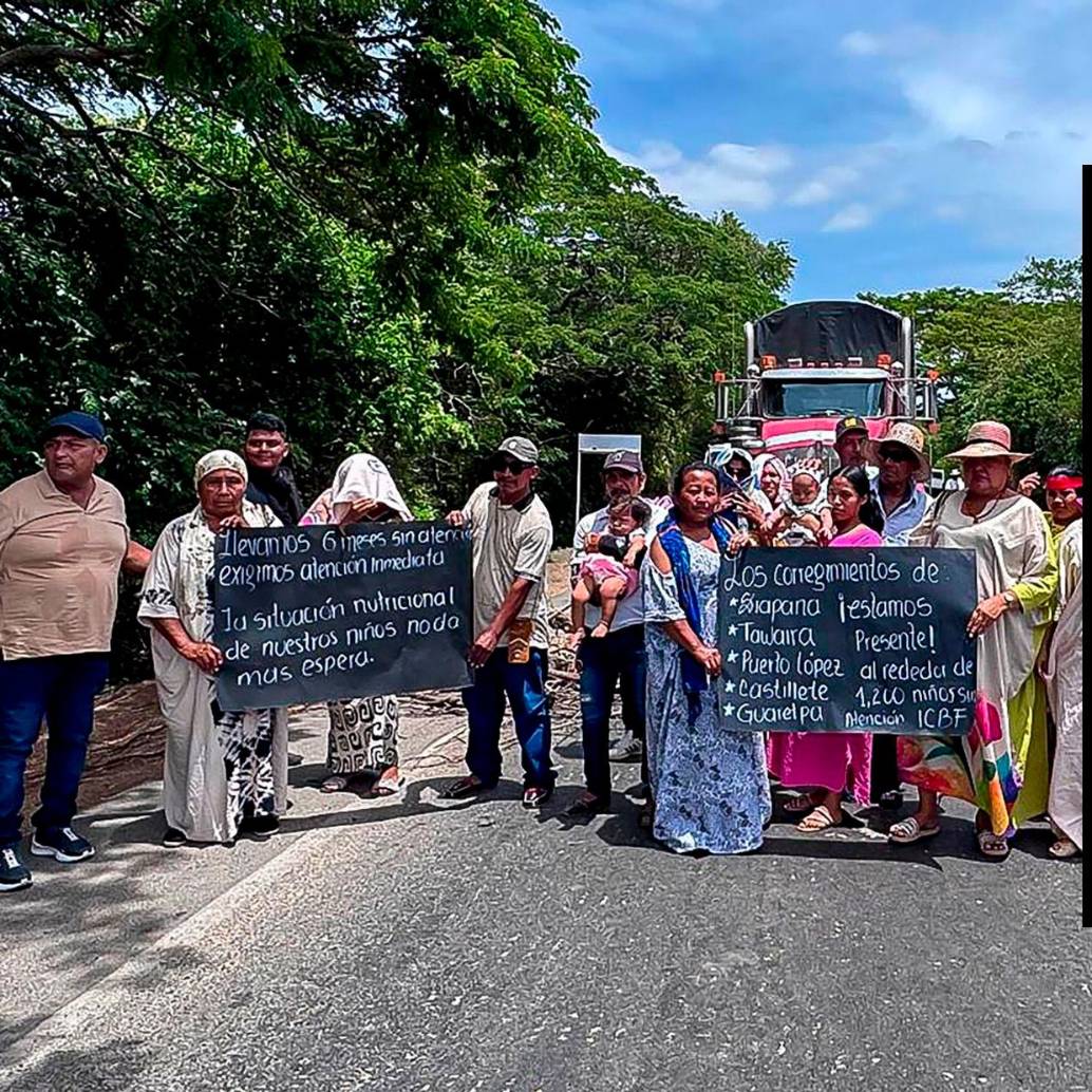 Algunos líderes protestaron por la falta de cumplimiento con el programa del ICBF en corregimientos de Uribia. <b><span class="mln_uppercase_mln"> </span></b>FOTO<b><span class="mln_uppercase_mln"> Redes</span></b>