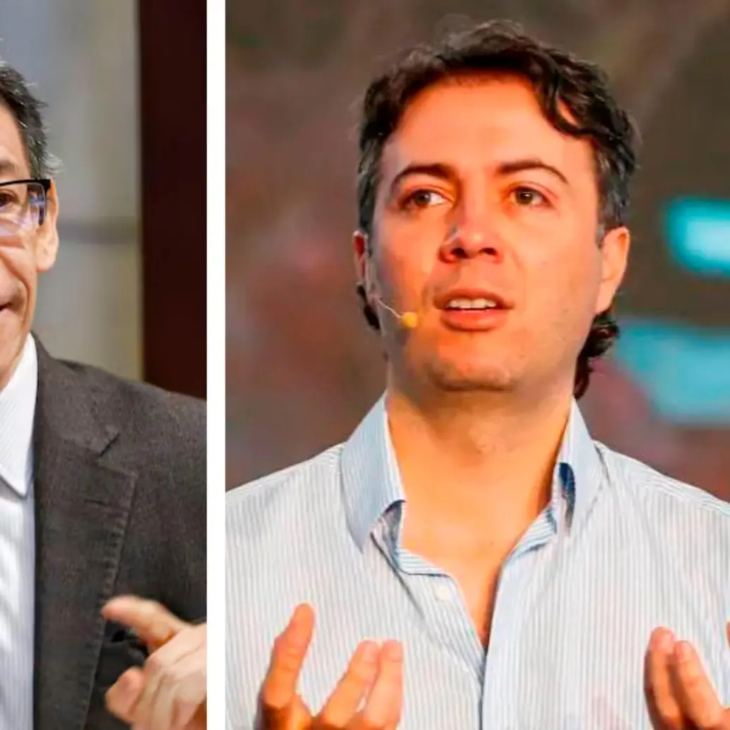 El viceministro de Salud Pública, Jaime Urrego, y el exalcalde de Medellín, Daniel Quintero. FOTO CORTESÍA Y MANUEL SALDARRIAGA