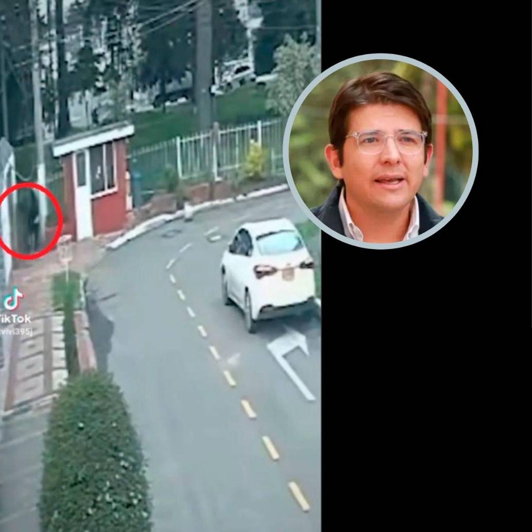 Momento en el que el joven entregó algo a dos personas mientras corría. FOTO CAPTURA DE VIDEO