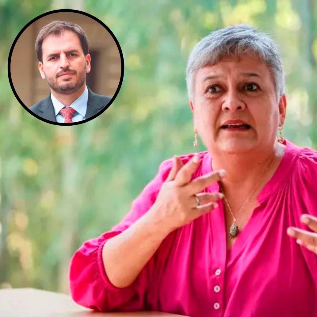 El representante a la Cámara y senador electo Andrés Forero y la superintendente de Salud <i>adhoc</i>, Luz María Múnera. FOTO CAMILO SUÁREZ