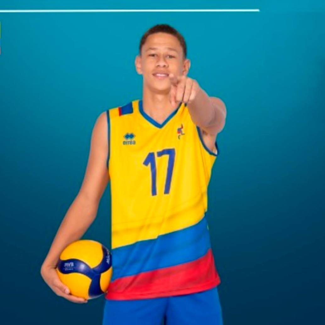 El antioqueño Samuel Martínez Sierra, integrante de la Selección Colombia de voleibol masculino. FOTO CORTESÍA FIVB
