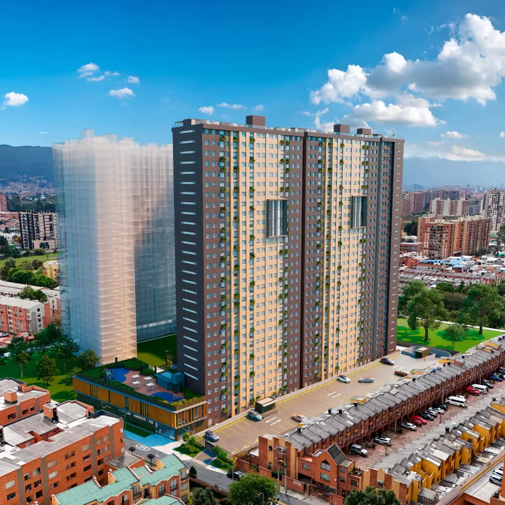 El proyecto VIS Calia, lanzado por Conconcreto en Bogotá, contempla cerca de 1.780 viviendas y ventas estimadas por más de $584.000 millones. FOTO cortesía Conconcreto
