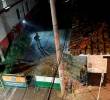 Instantes posteriores al atentado a la estación de Policía en Santander de Quilichao. FOTO: Cortesía