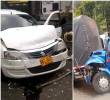 Así quedaron algunos de los vehículos involucrados en ambos accidentes de tránsito. FOTOS Denuncias Antioquia.