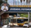 Desde que los sistemas de fotodetección están a cargo de la Alcaldía de Medellín, se pusieron pasacalles, como los de la foto, para alertar a los conductores cada vez que se acercan a una cámara de fotomulta. FOTOS Manuel Saldarriaga.